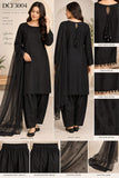 Black Beaded Silk Three-Piece Shalwar Suit | DCF3004