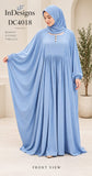 Light Blue Four-Piece Abaya Set with Hijab | DC4018