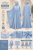 Light Blue Four-Piece Abaya Set with Hijab | DC4018