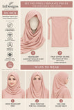 Blush Pink Four-Piece Abaya Set with Hijab | DC4021