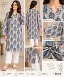 Teal and Pink Paisley Printed Kurti | DCKB05