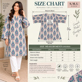 Teal and Pink Paisley Printed Kurti | DCKB05