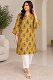 Mustard Yellow Ornate Printed Kurti | DCKB12