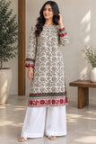 Cream Floral Cotton Co-ord Set with Red Borders | DC2077