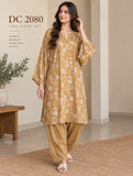 Mustard Floral Cotton Two-Piece Shalwar Set | DC2080