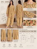 Golden Yellow Floral Cotton Two-Piece Shalwar Set | DC2081