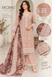 Blush Pink Embroidered Cotton Three-Piece Suit | DC2042