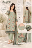 Sage Green Floral Cotton Three-Piece Suit | DC2044