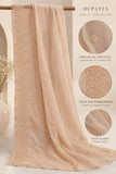Peach Beige Embroidered Cotton Three-Piece Suit with Chiffon Dupatta | DC2049