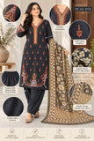 DC20-059 Dark Navy Embroidered Cotton Three-Piece Suit