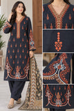 DC20-059 Dark Navy Embroidered Cotton Three-Piece Suit