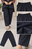 DC20-059 Dark Navy Embroidered Cotton Three-Piece Suit