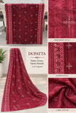 DC20-060 Deep Red Embroidered Cotton Three-Piece Suit