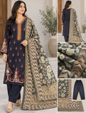DC20-059 Dark Navy Embroidered Cotton Three-Piece Suit