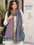 DC017 Reversible Mauve & Teal Paisley Shawl Scarf