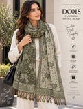 DC018 Reversible Olive & Cream Paisley Shawl Scarf