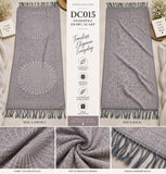 DC015 Lilac Grey Medallion Shawl Scarf