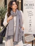 DC015 Lilac Grey Medallion Shawl Scarf