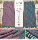 DC017 Reversible Mauve & Teal Paisley Shawl Scarf