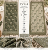 DC018 Reversible Olive & Cream Paisley Shawl Scarf