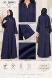 Navy Blue Nara Open Abaya with Embellished Details – DC20051