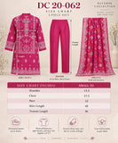 DC20-062 Pink Printed Cotton Three-Piece Suit