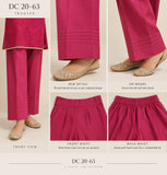 Magenta Embroidered Three-Piece Suit with Printed Dupatta DC20-63