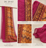 Magenta Embroidered Three-Piece Suit with Printed Dupatta DC20-63