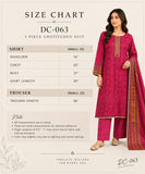 Magenta Embroidered Three-Piece Suit with Printed Dupatta DC20-63