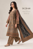 DC20-68 Brown Embroidered Cotton Three-Piece Suit