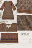 DC20-68 Brown Embroidered Cotton Three-Piece Suit