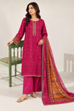 Magenta Embroidered Three-Piece Suit with Printed Dupatta DC20-63