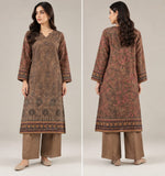 DC20-68 Brown Embroidered Cotton Three-Piece Suit