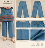 DC20-75 Teal Blue Paisley Embroidered 3-Piece Suit