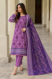 Purple Embroidered Cotton 3-Piece Suit – DCKB20-77