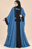 DC20074 Bead-Embellished Open-Front Abaya