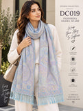 DC019 Reversible Pastel Blue & Lilac Paisley Shawl Scarf