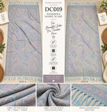 DC019 Reversible Pastel Blue & Lilac Paisley Shawl Scarf