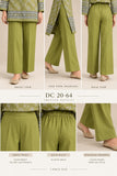 DC20-64 Olive Green Floral Cotton Three-Piece Suit