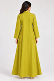 Lime Green Cotton Long Shirt Dress DCKJ1005