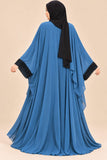 DC20074 Bead-Embellished Open-Front Abaya