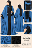 DC20074 Bead-Embellished Open-Front Abaya