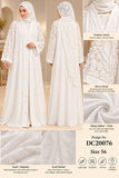 Floral Embroidered Sleeve Abaya with Scarf DC20076