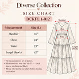 DCKFL1-012 Mustard Floral Tiered Cotton Frock
