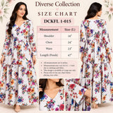DCKFL1-015 – White Floral Print Cotton Tiered Frock
