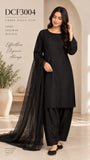 Black Beaded Silk Three-Piece Shalwar Suit | DCF3004