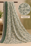 DCKP 20-85 Green Embroidered Cotton 3-Piece Suit
