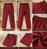 DCK 20-90 Maroon Paisley Embroidered Cotton 3-Piece Suit