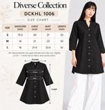 DCKHL1006 – Black Cotton Button-Front Kurti
