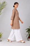DCKHL1001 – Taupe Cotton Button-Front Kurti